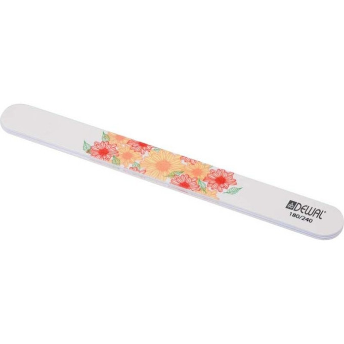 Пилка для ногтей прямая, 180/240, 18 см DEWAL 9102865