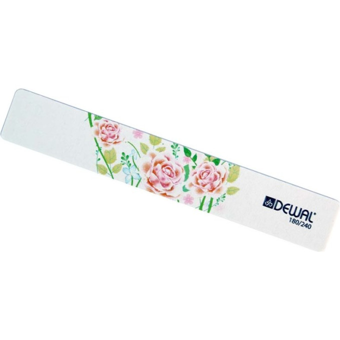 Пилка для ногтей широкая DEWAL Design Edition, 180/240, 18 см, арт. 9102875
